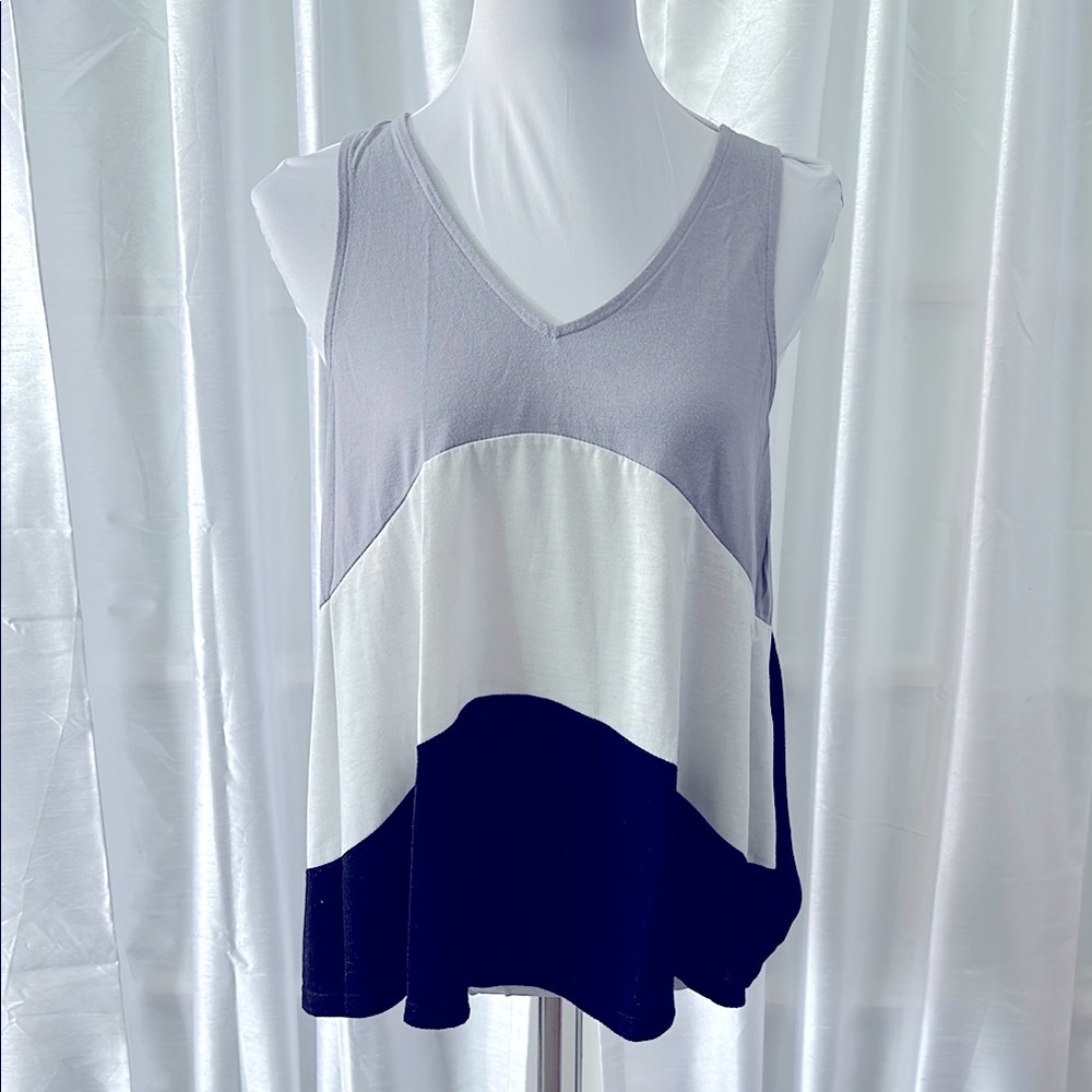 ⚡️3/$25 Debbie Morgan Colorblock Sleeveless Top Sz S